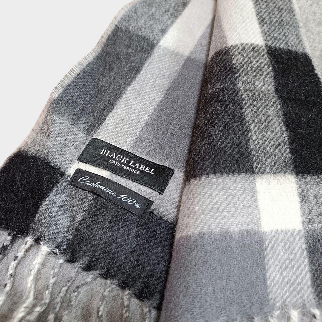 ブラックレーベルクレストブリッジ　マフラー 　メンズ　レディース　カシミア100
