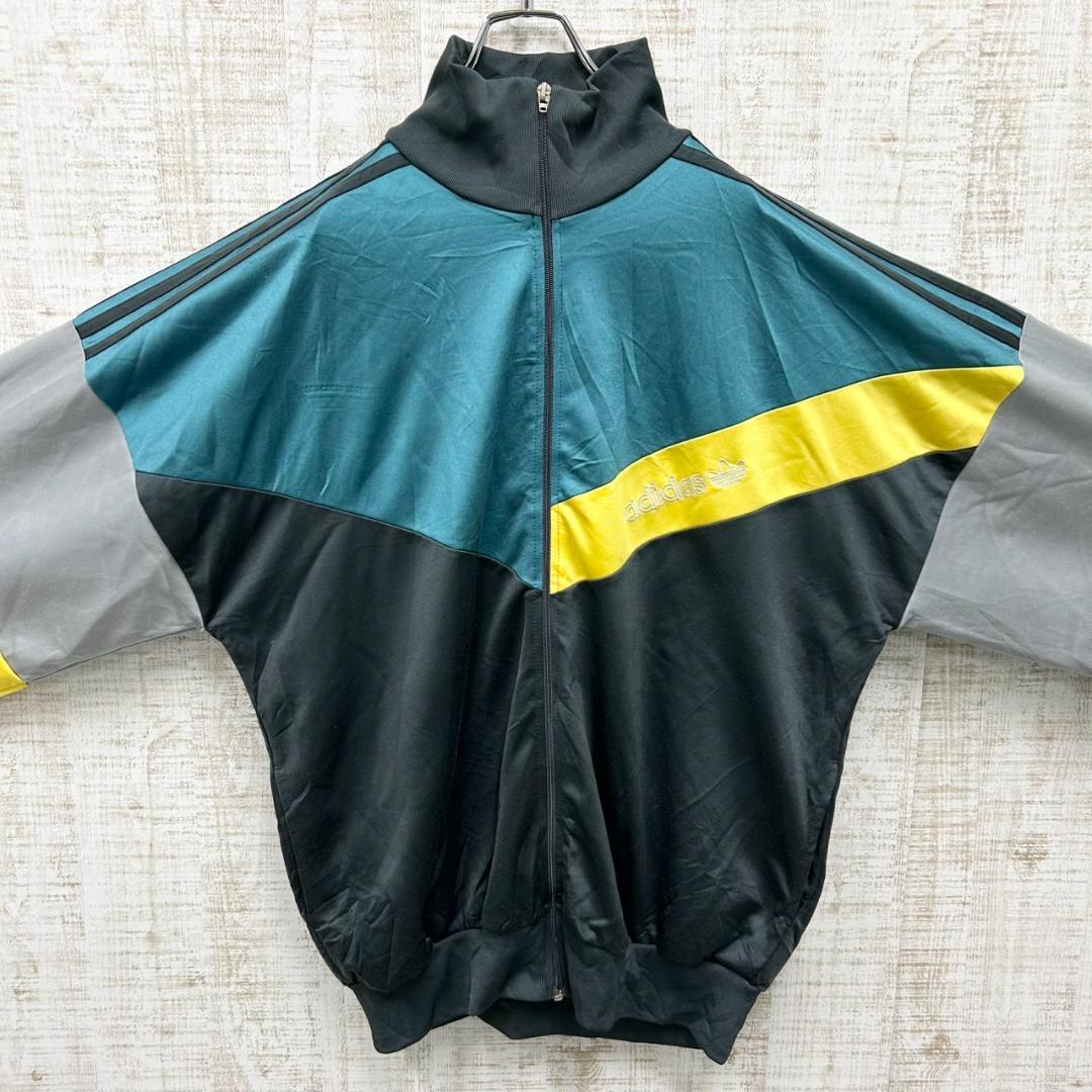 GT55《80s》アディダス　トラックジャケット　モーリシャス製　刺繡ロゴ