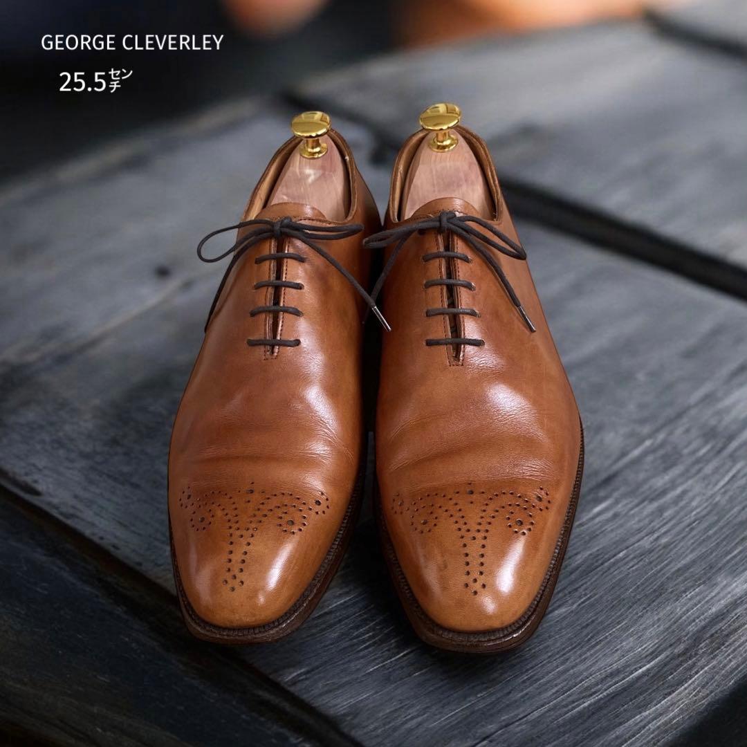 よ*ん様 ジョージクレバリー ドレスシューズ （25.5㌢） メダリオン ライト