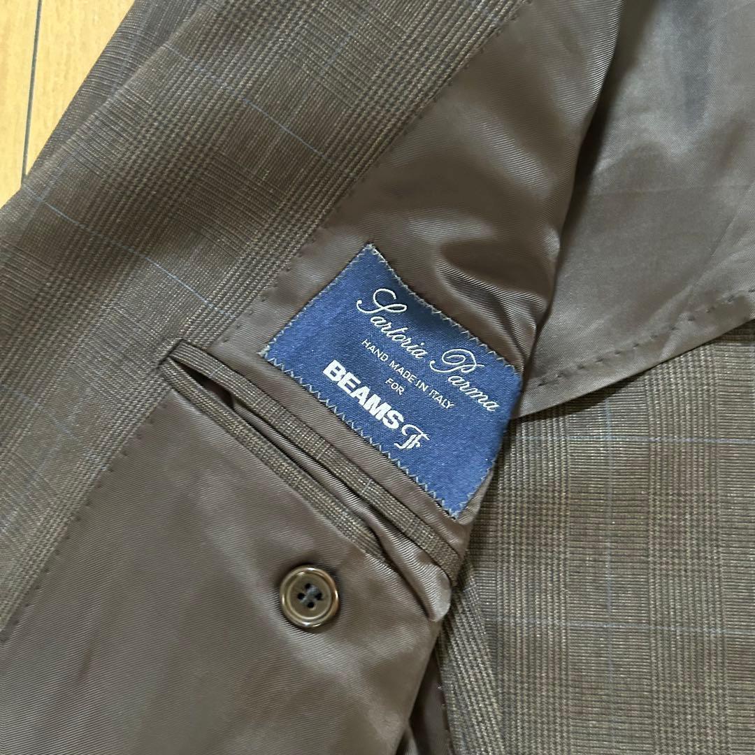 【used】beams f イタリア製 スーツ セットアップ ブラウン チェック