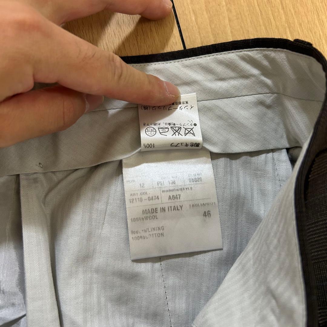 【used】beams f イタリア製 スーツ セットアップ ブラウン チェック