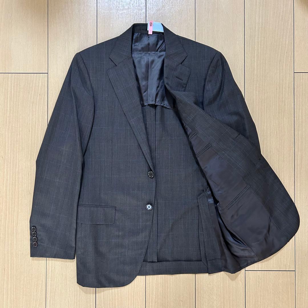 【used】beams f イタリア製 スーツ セットアップ ブラウン チェック