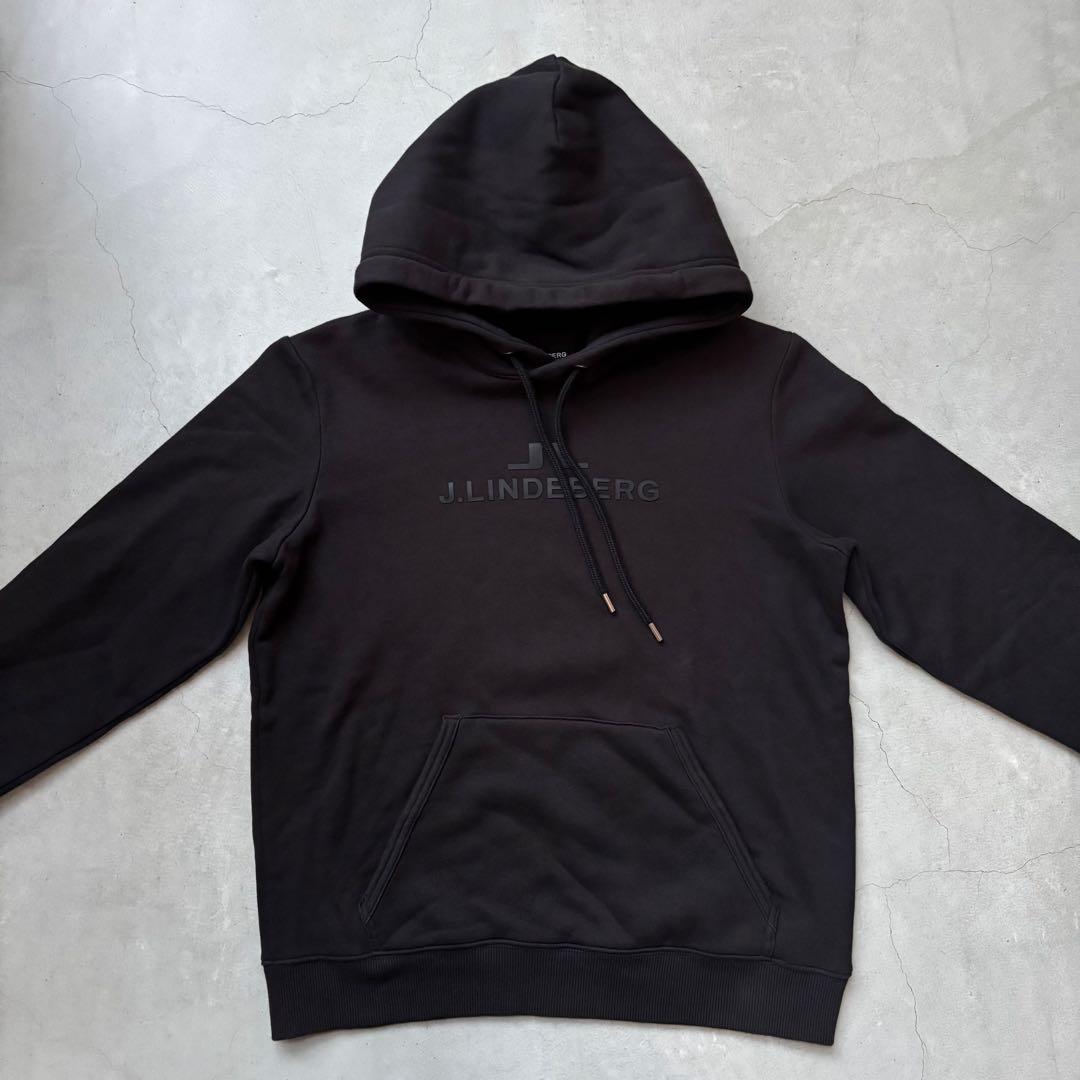 J.LINDEBERG ジェイリンドバーグ 裏起毛フードパーカー ブリッジロゴ