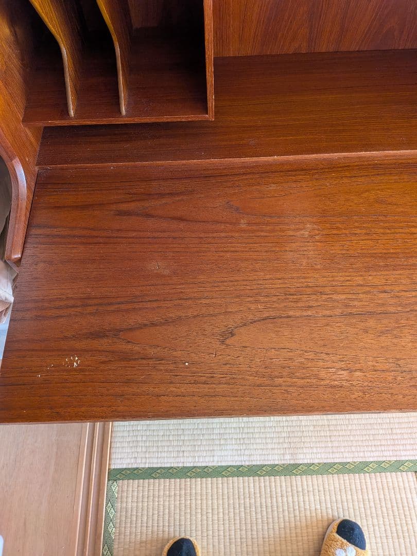 木製デスク 収納付き　ライティングビューロー