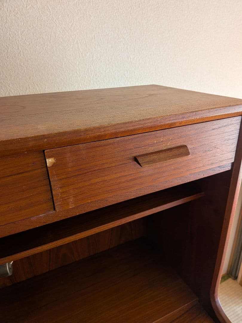 木製デスク 収納付き　ライティングビューロー