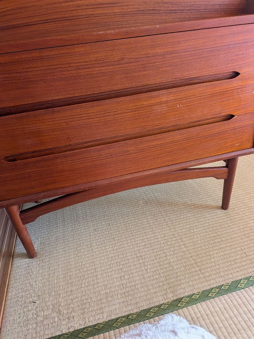 木製デスク 収納付き　ライティングビューロー