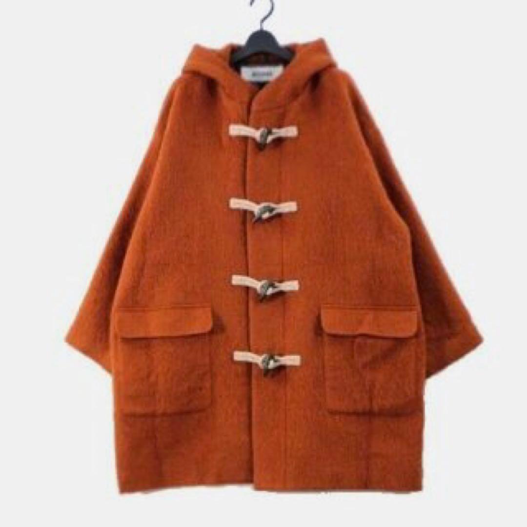 【希少】 バージスブルック オーバーサイズダッフルコート オレンジ フーデッド