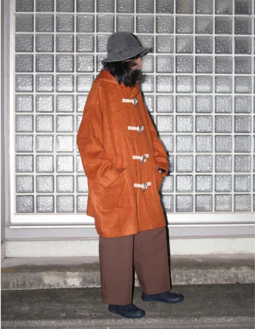 【希少】 バージスブルック オーバーサイズダッフルコート オレンジ フーデッド