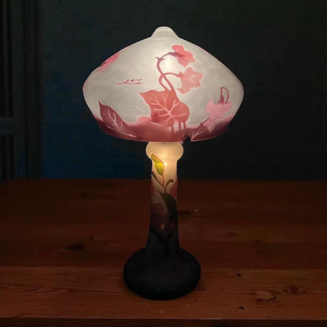 フォロー割　ガレ風　テーブルランプ　フロアランプ　アンティーク調　高さ49cm