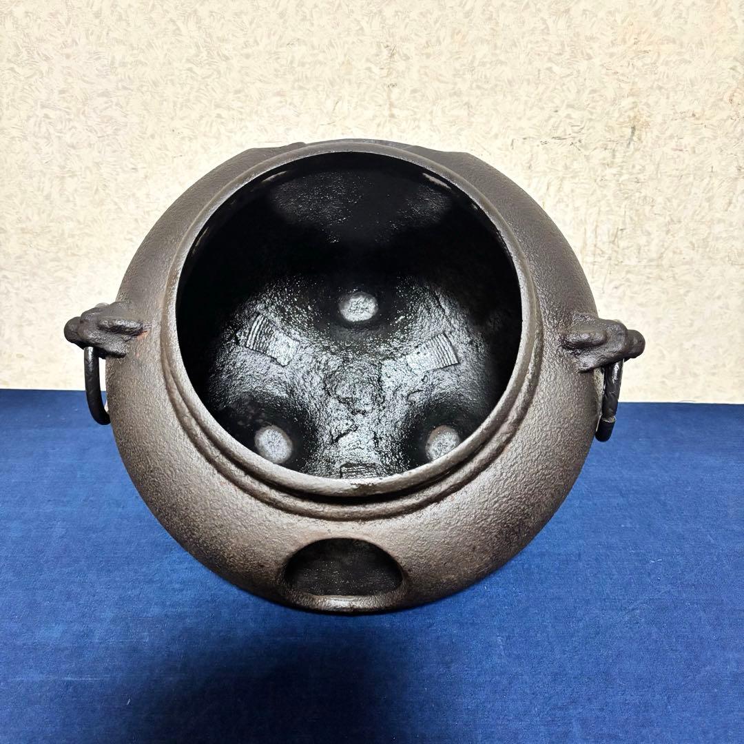 風炉/茶釜/電熱器/鬼面風炉釜/野々田製電熱器/敷板/茶道具/お点前道具