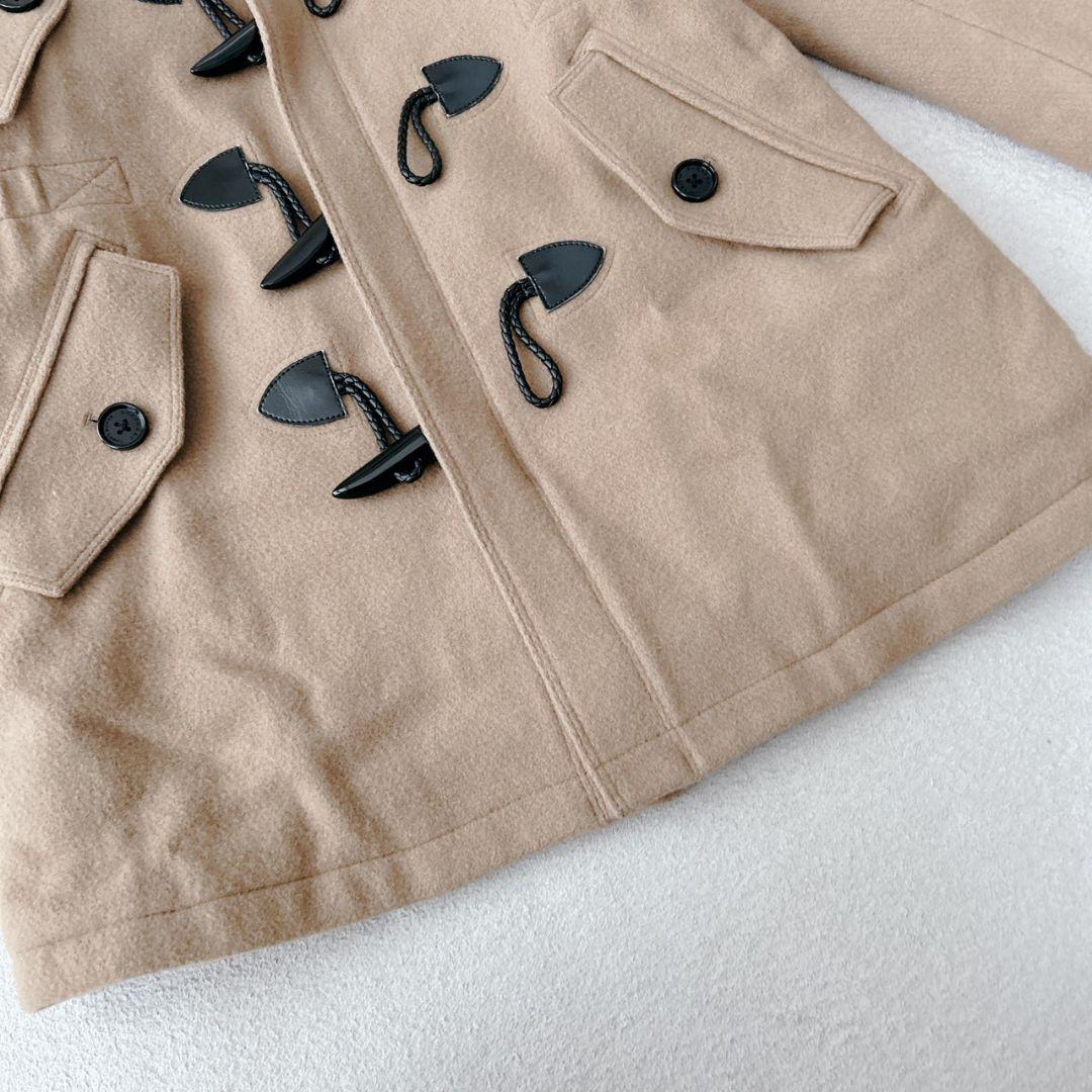 バーバリーブラックレーベル ダッフルコート キルティング キャメル フード着脱可