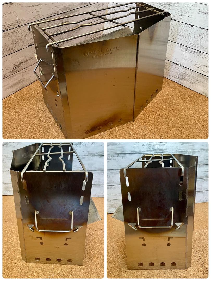 UNIFLAME 焚き火台 薪グリルと(別売)薪グリルロストルウォール セット