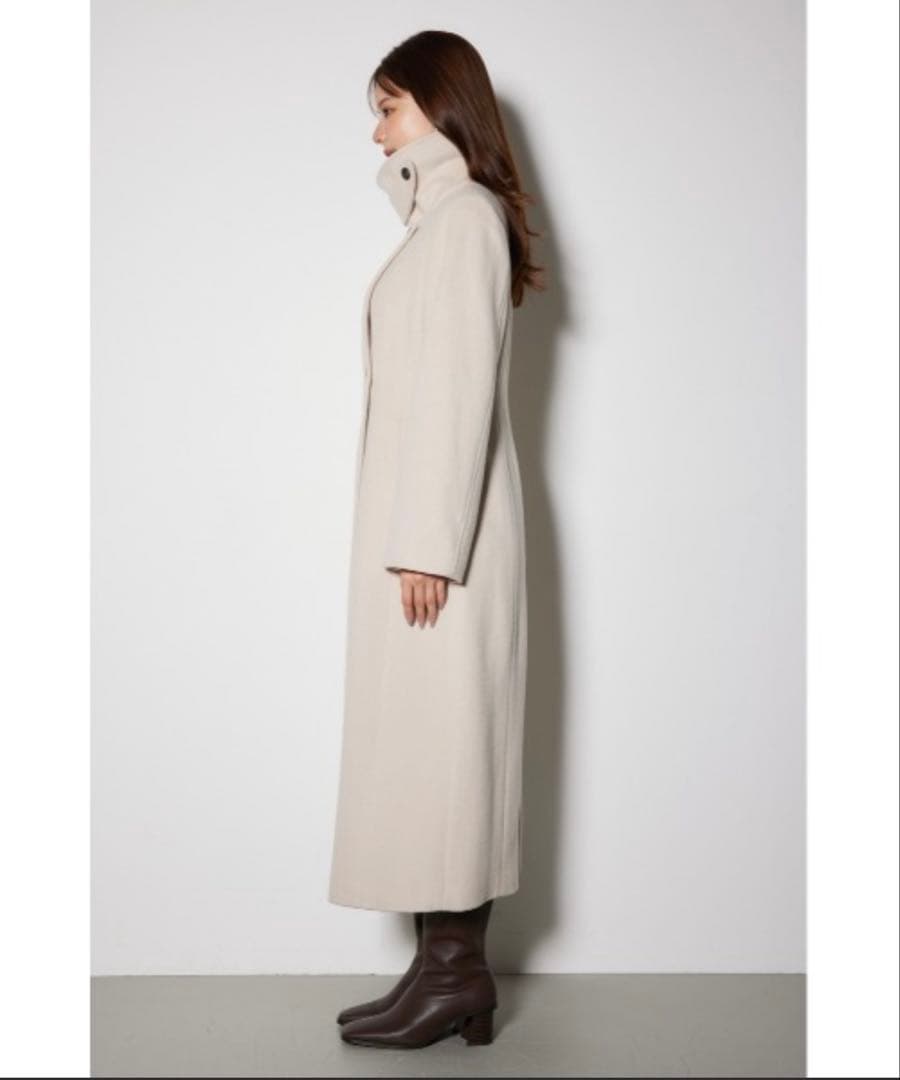 rienda リエンダ　スタンドカラーシェイプドチェスターコート