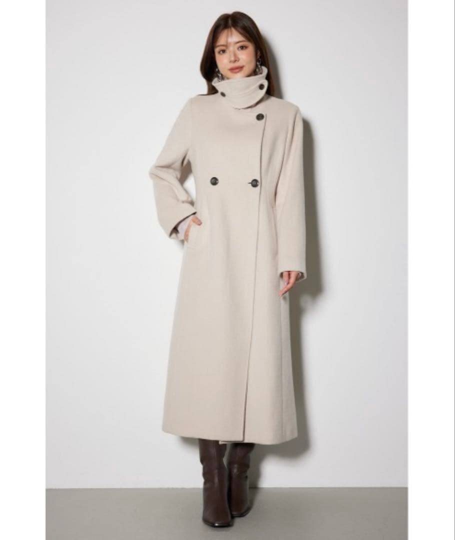 rienda リエンダ　スタンドカラーシェイプドチェスターコート