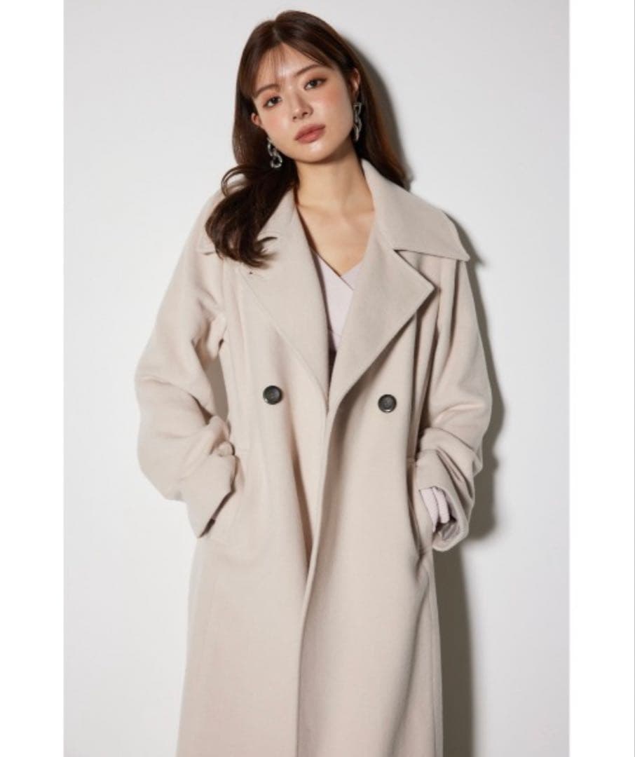 rienda リエンダ　スタンドカラーシェイプドチェスターコート