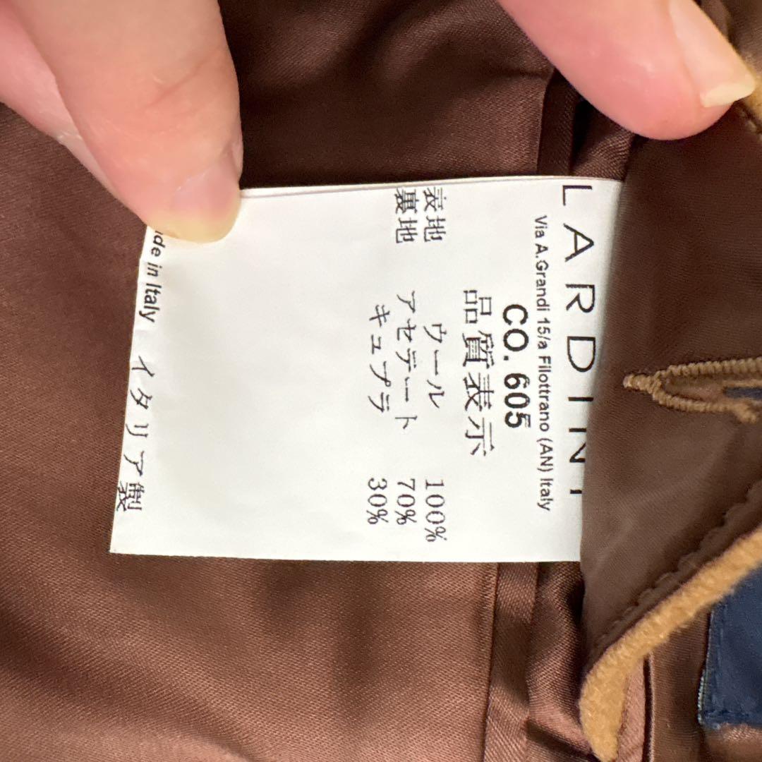 美品 ラルディーニ コート チェスターコート ブートニエール 46