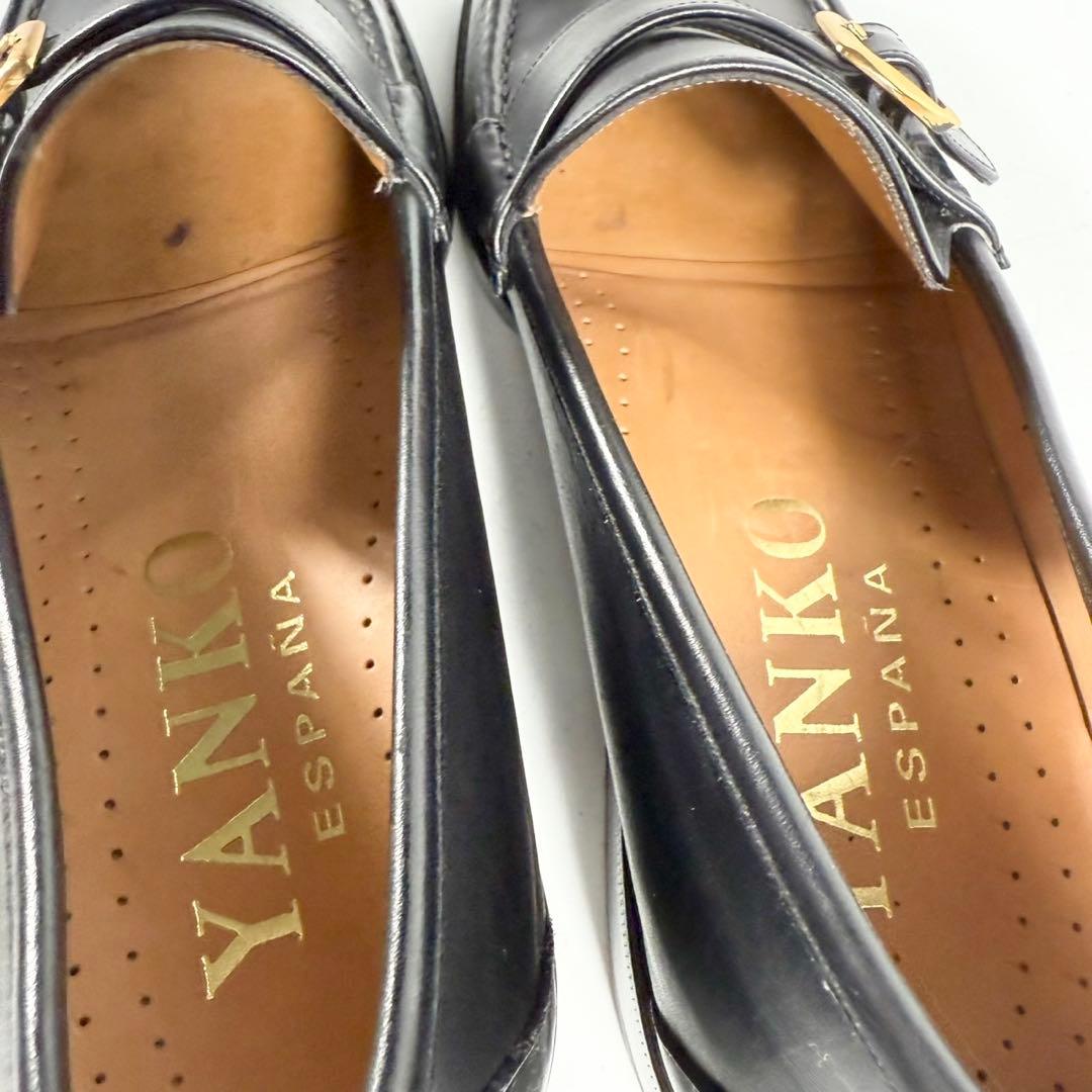 【極美品】YANKO ヤンコ　モンクストラップ（7）シングルモンク　革靴　黒