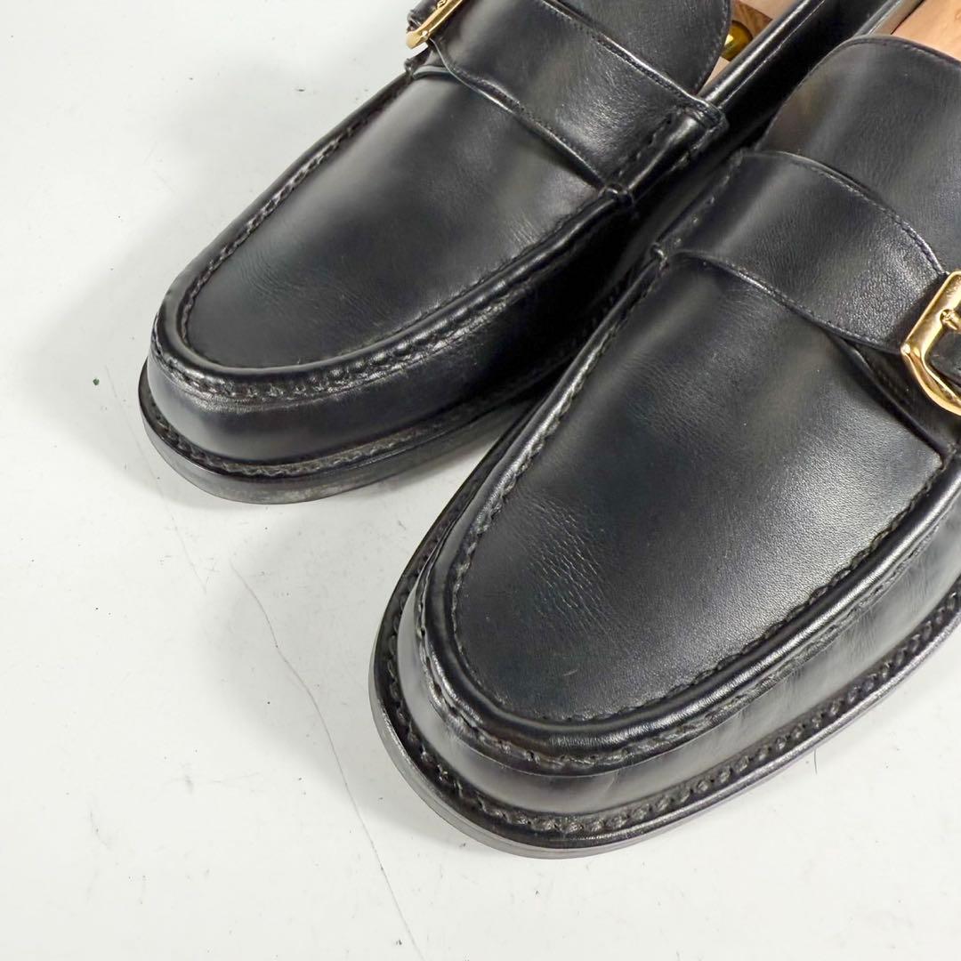 【極美品】YANKO ヤンコ　モンクストラップ（7）シングルモンク　革靴　黒