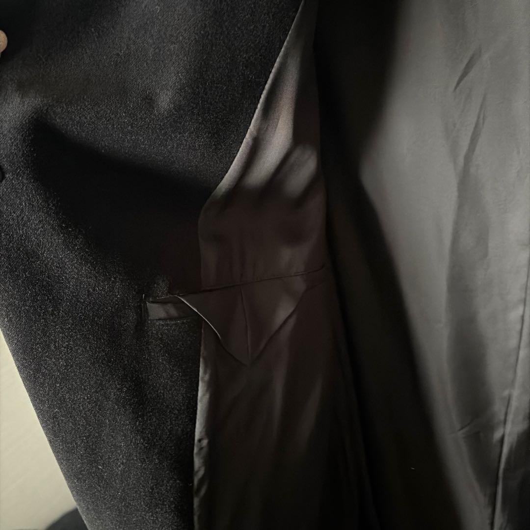 黒 ベルベット トレンチコート