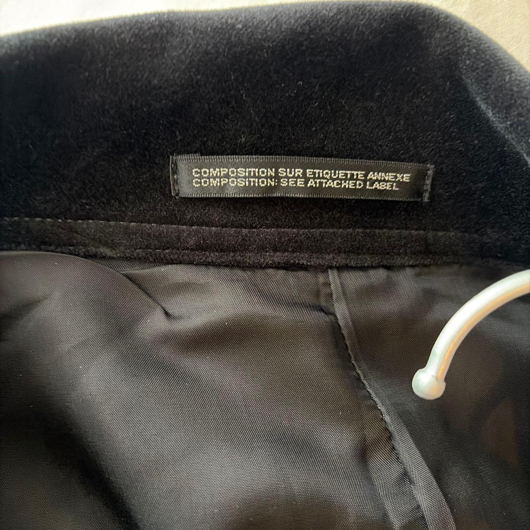 黒 ベルベット トレンチコート