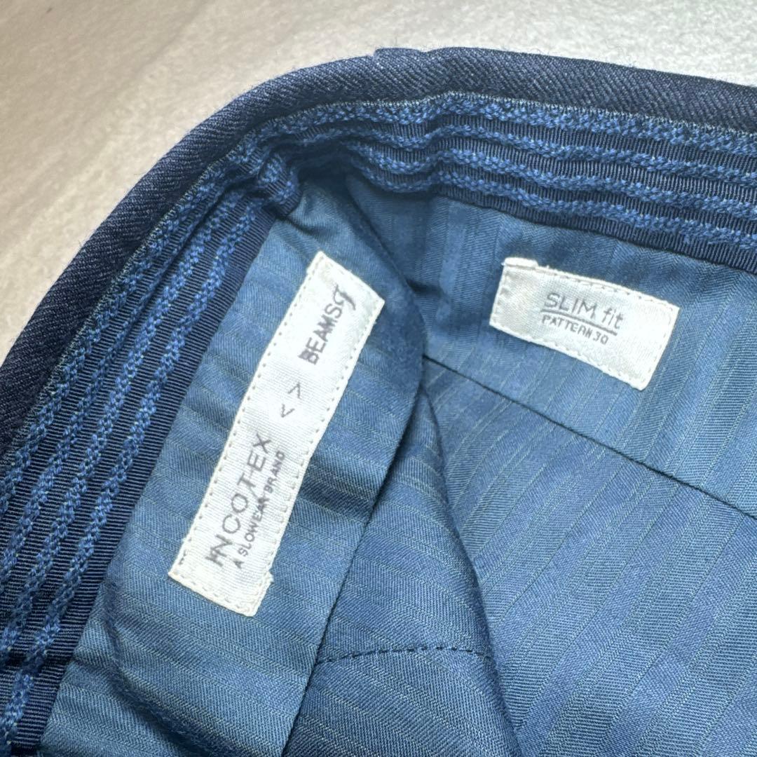 34 極美品　インコテックス　incotex スラックス　ネイビー　44
