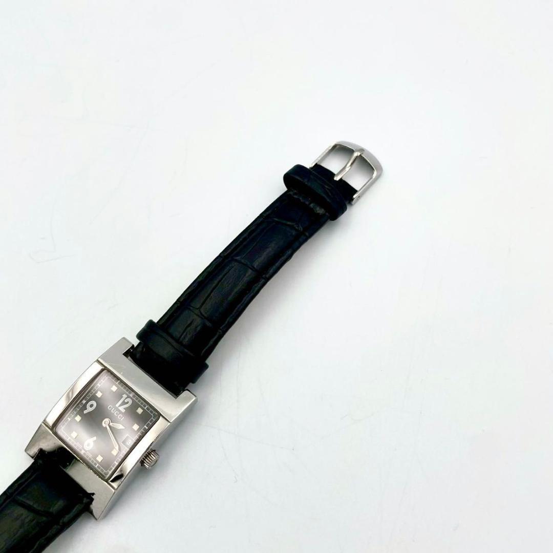 449 新品ベルト グッチ 7700L 腕時計 クオーツ スクエア レザー 稼働