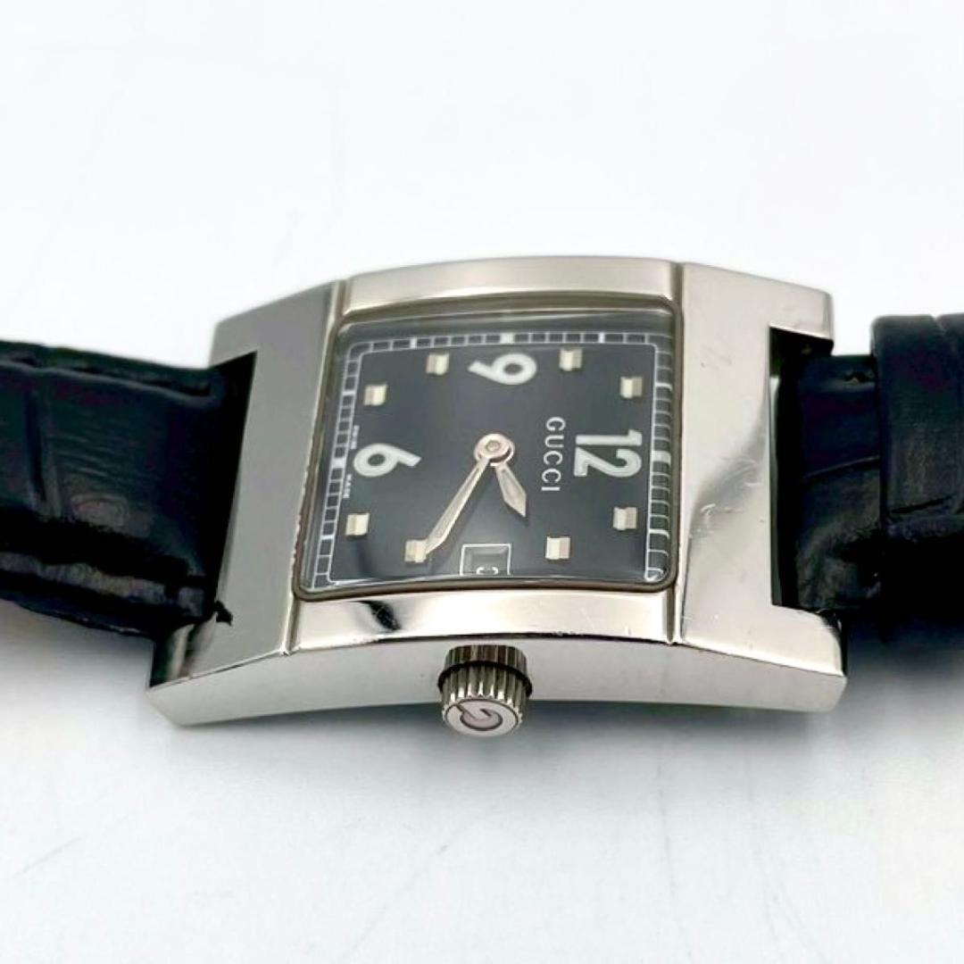 449 新品ベルト グッチ 7700L 腕時計 クオーツ スクエア レザー 稼働