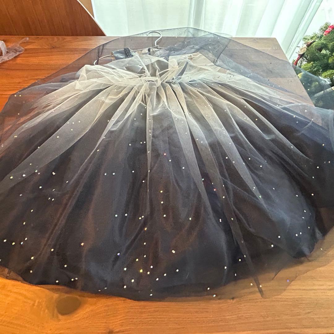 ドレスコ　グレイネイビーシルバースタードレス