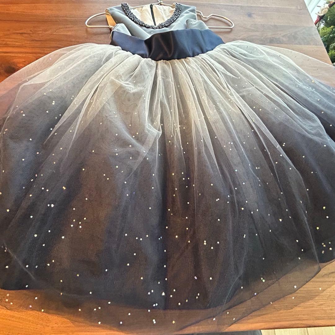 ドレスコ　グレイネイビーシルバースタードレス