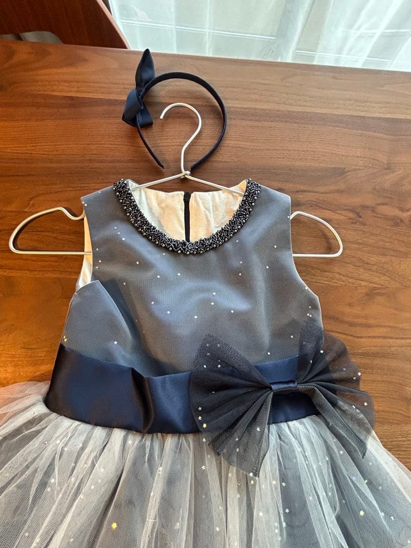 ドレスコ　グレイネイビーシルバースタードレス