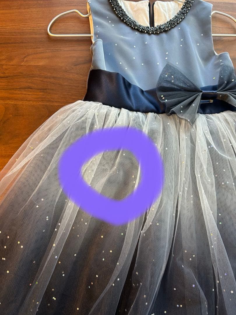 ドレスコ　グレイネイビーシルバースタードレス