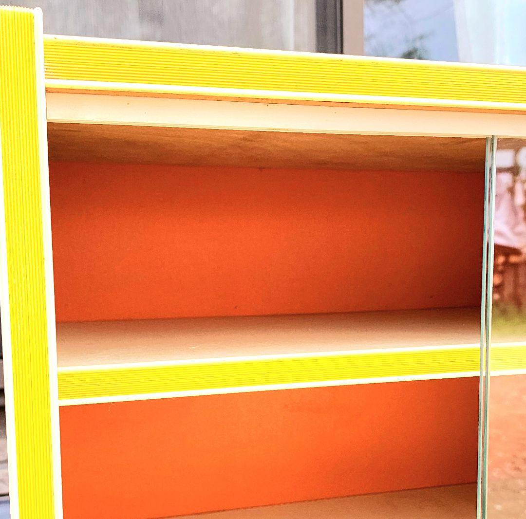 【昭和レトロ】レトロポップ/飾り棚_ショーケース(オレンジ)