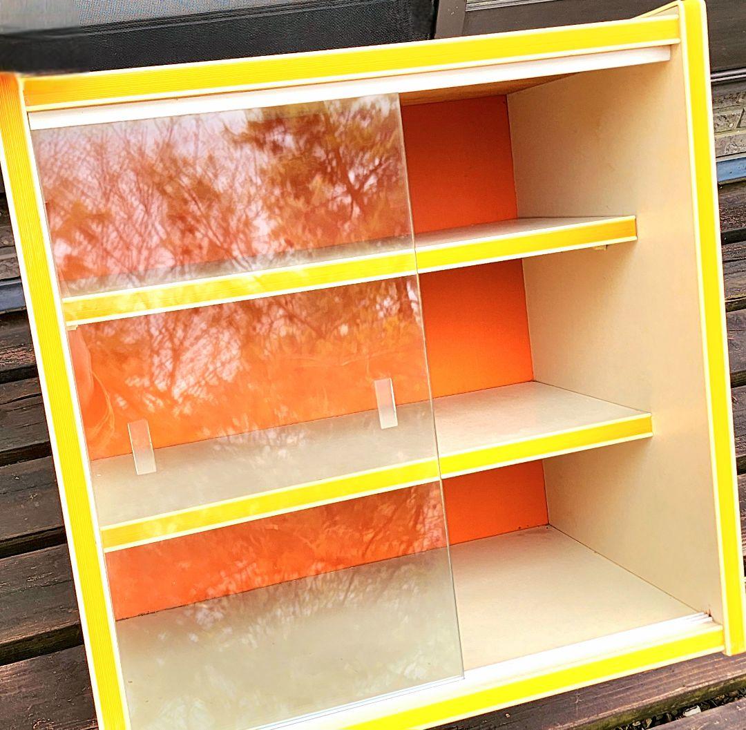 【昭和レトロ】レトロポップ/飾り棚_ショーケース(オレンジ)