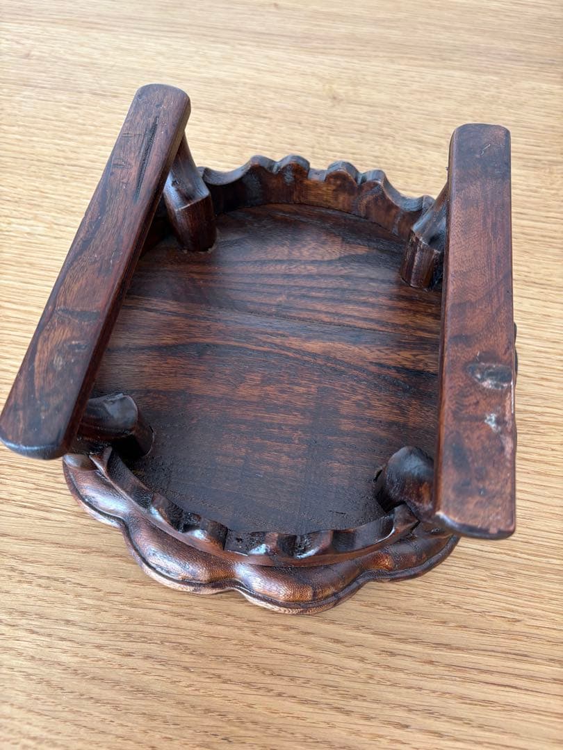 【残1点】韓国 アンティーク 骨董 李朝 ソバン お膳 花台 飾り台 ミニ 漆塗