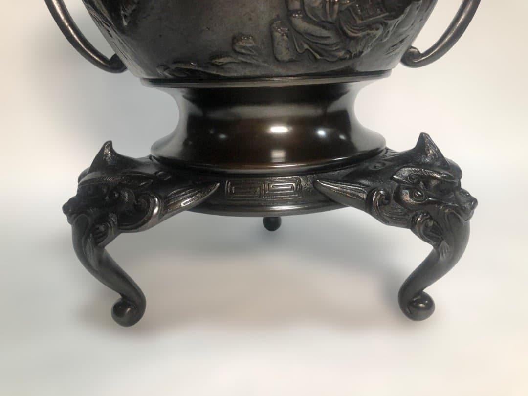 メルです　銅製　薄端　花器　　秀果造　飾り　美品