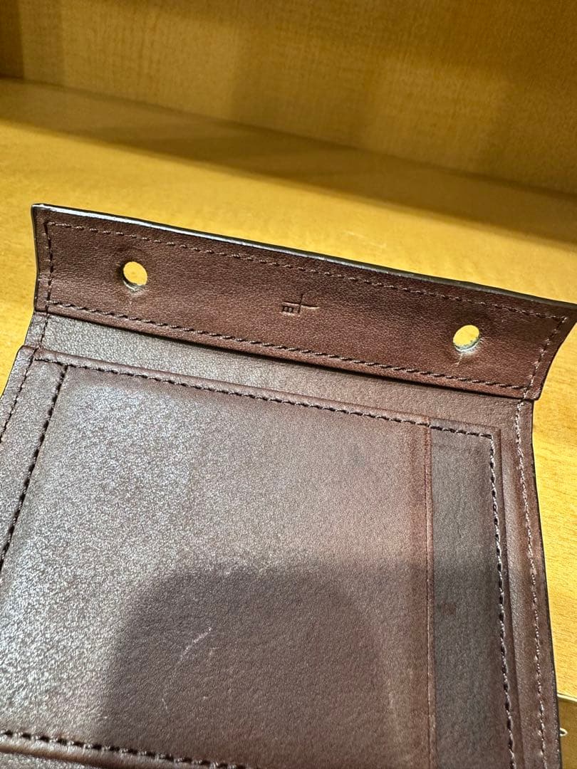 m+ エムピウ millefoglie リザード オリーブ ミニ財布