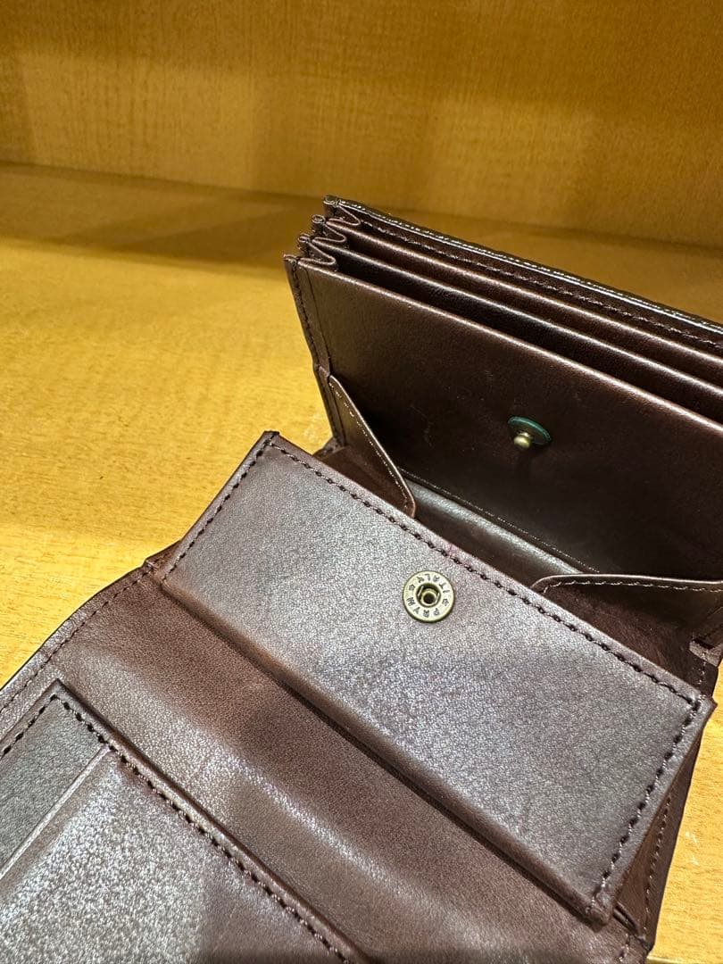 m+ エムピウ millefoglie リザード オリーブ ミニ財布