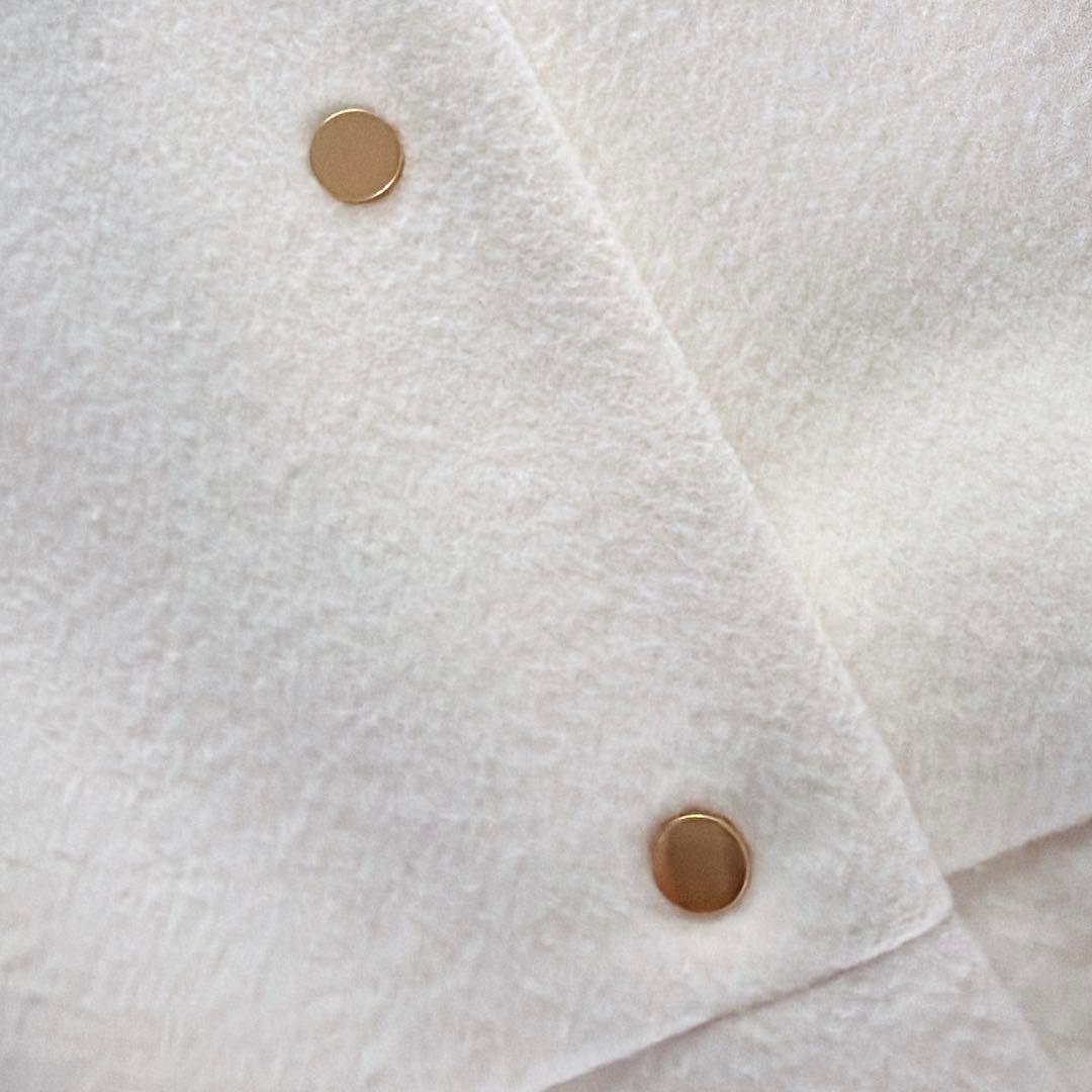 美品✨【ユナイテッドアローズ】ペプラムショートコート アイボリーホワイト 36