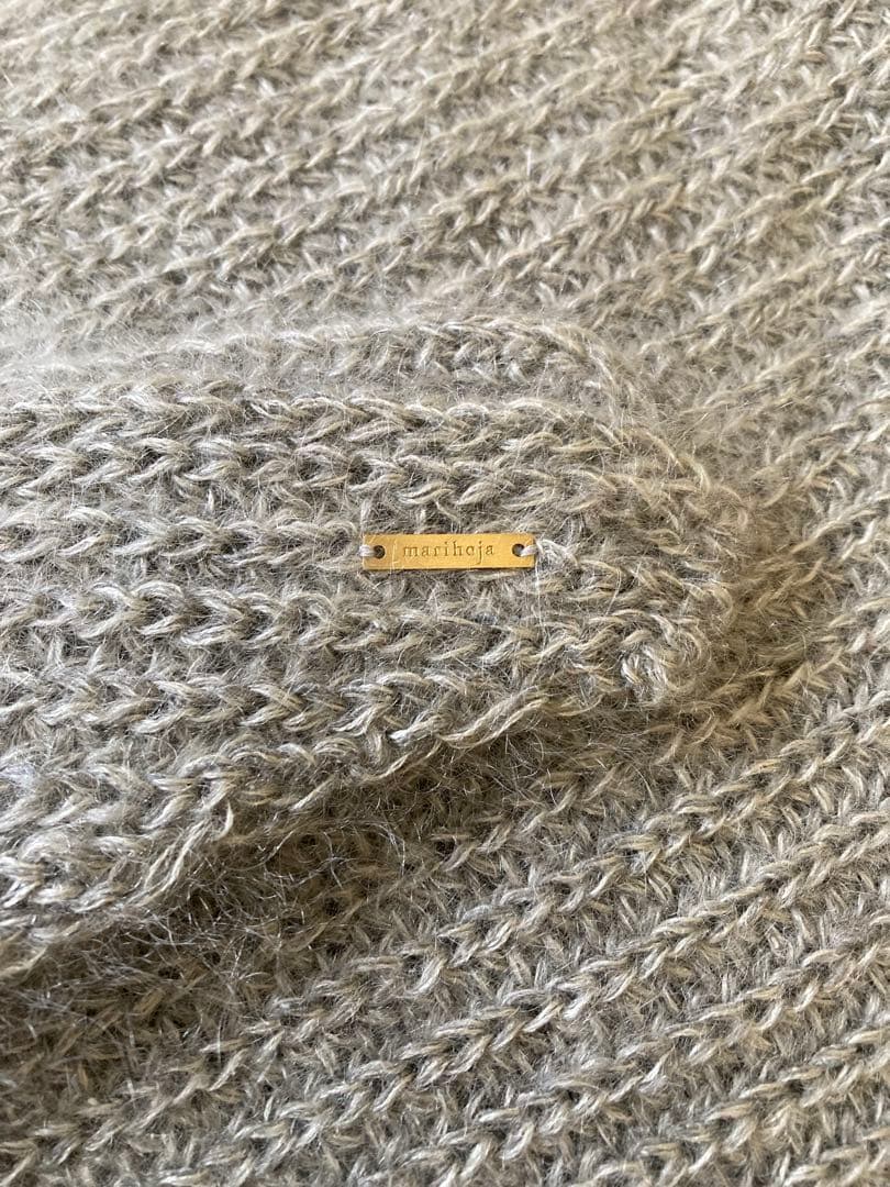 【新品】マリホジャ シルクモヘアトライアングルストール　グレー