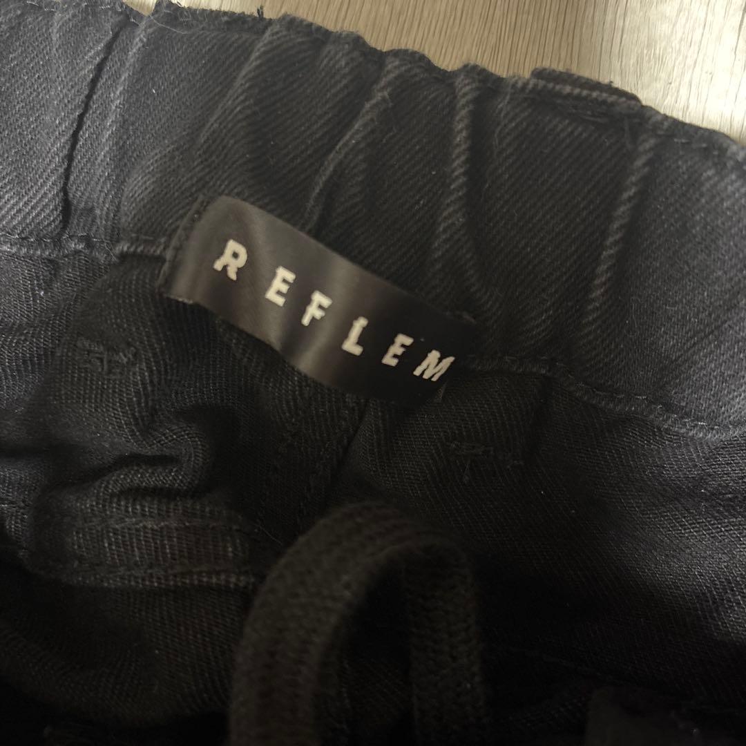 REFLEM/レフレム　顔料加工デニムハーフパンツ　ブラック　1点