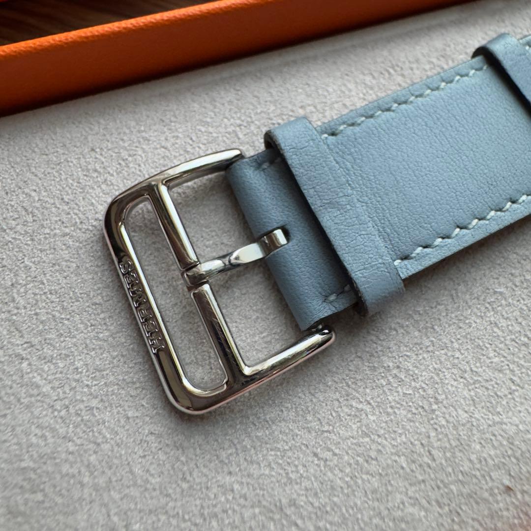 2635 Apple Watch エルメス　ブルーラン　レザーバンド