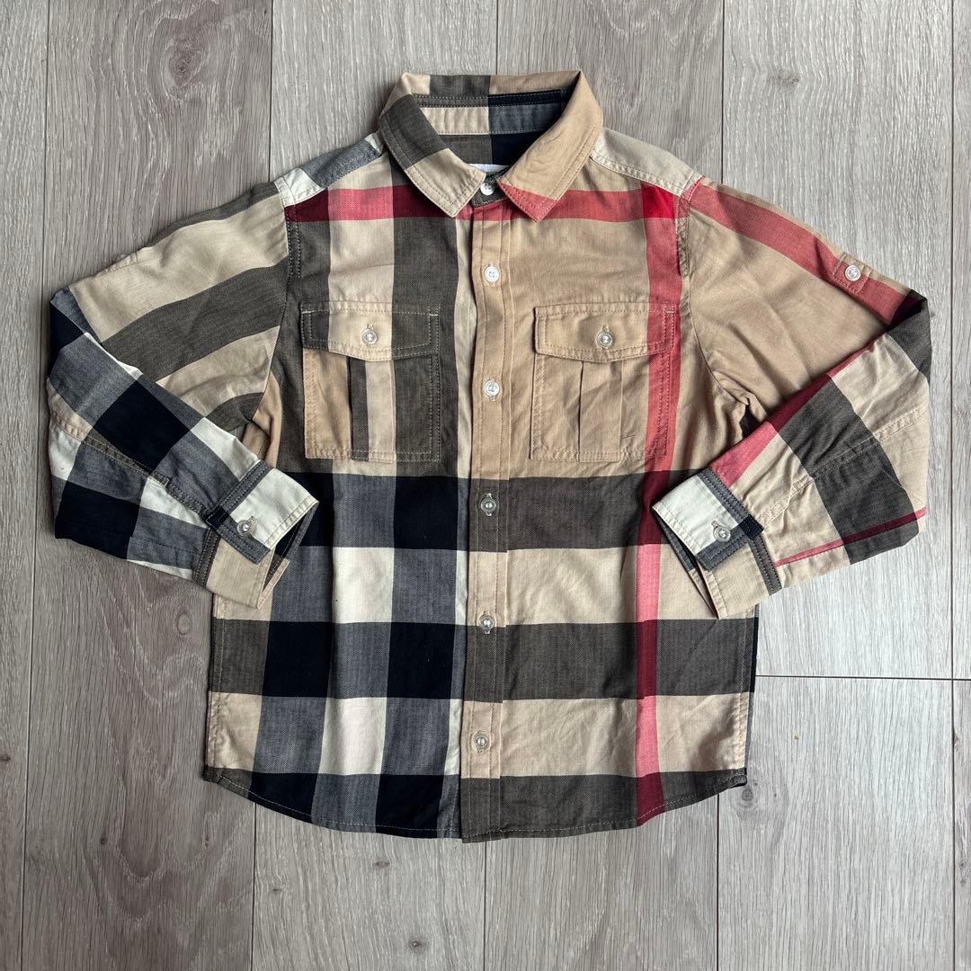 【送料込み／3枚セット】　BURBERRY チェック 長袖シャツ 116、120