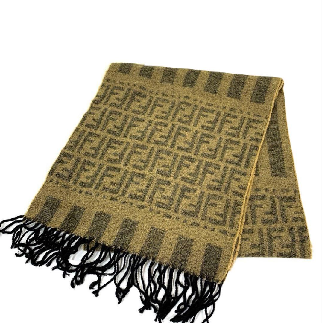 専用❗️美品♡FENDI✨フェンディ F F ズッカ柄　マフラー　正規品鑑定済み