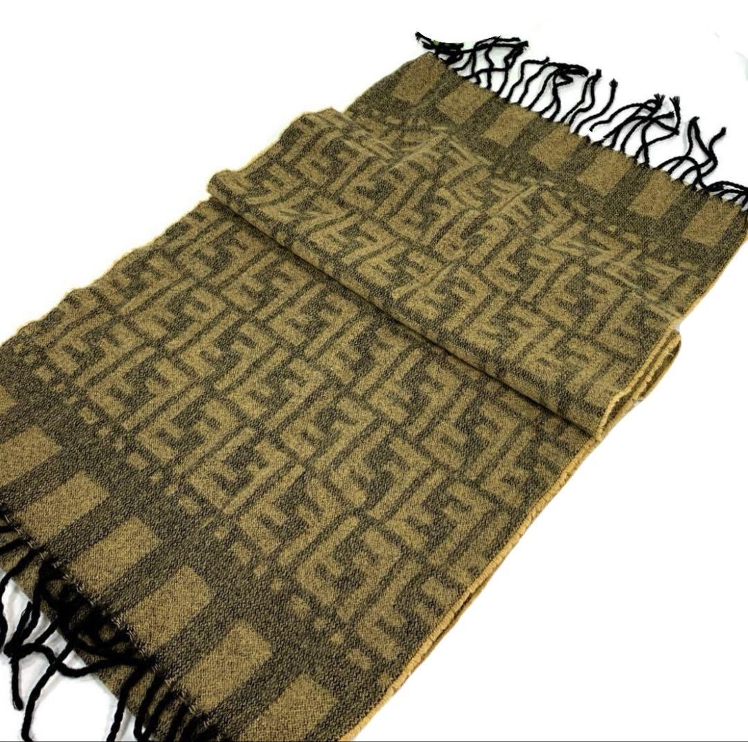 専用❗️美品♡FENDI✨フェンディ F F ズッカ柄　マフラー　正規品鑑定済み