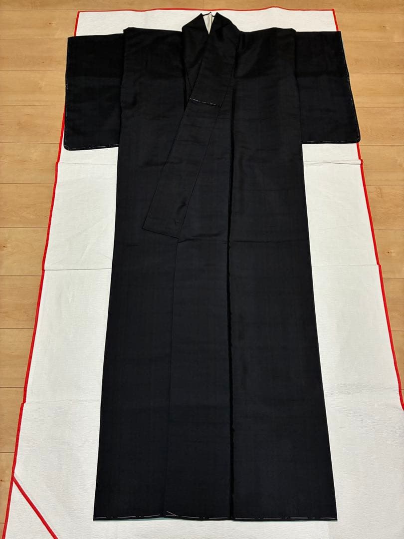 袷　紬　白山紬　色　裄66cm 正絹