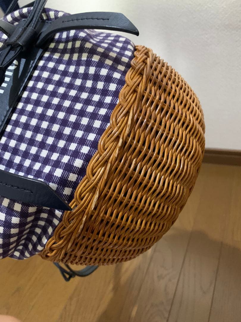 miumiu♡ギンガムチェック ♡カゴバッグ