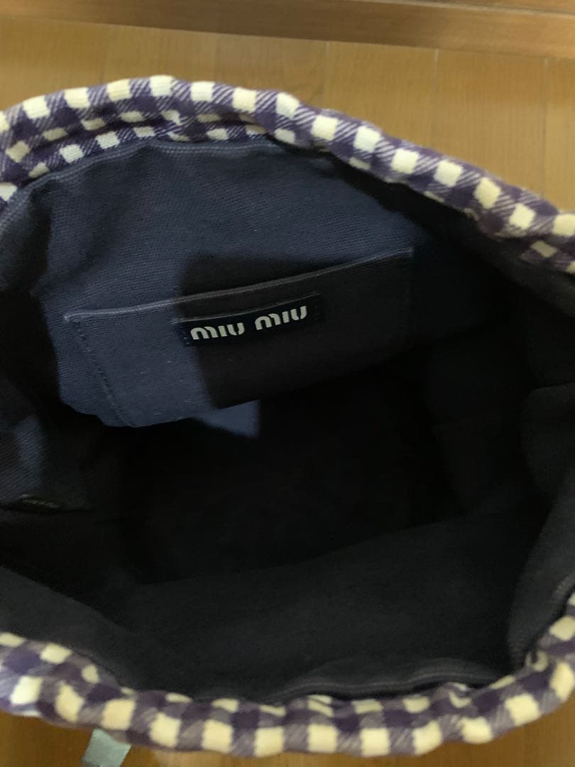 miumiu♡ギンガムチェック ♡カゴバッグ