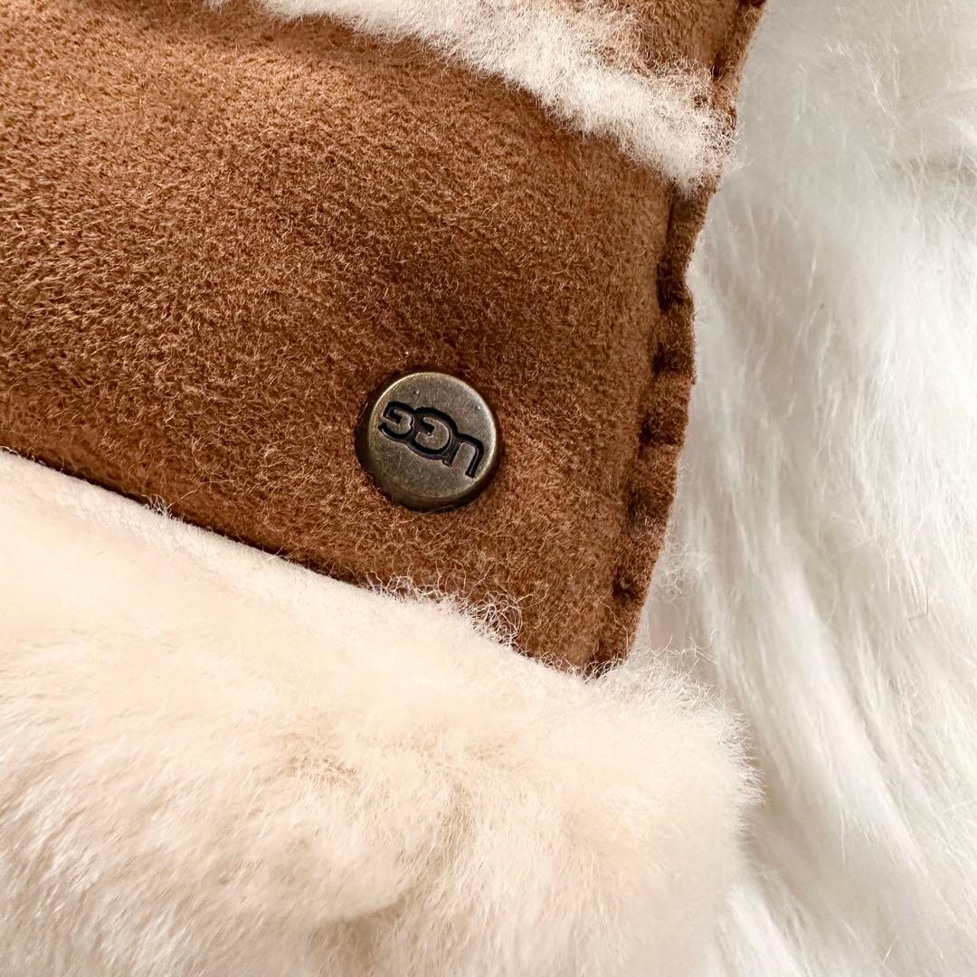 【着用1回】UGG♡アグ　シープスキンシームドグローブ　チェスナット　M 耐水