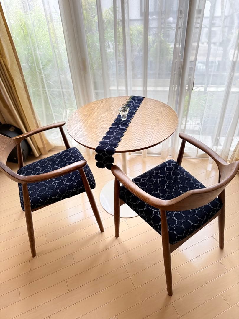 セット割引　2脚【北欧スタイル】ミナペルホネン　生地使用イス　ダイニングチェア