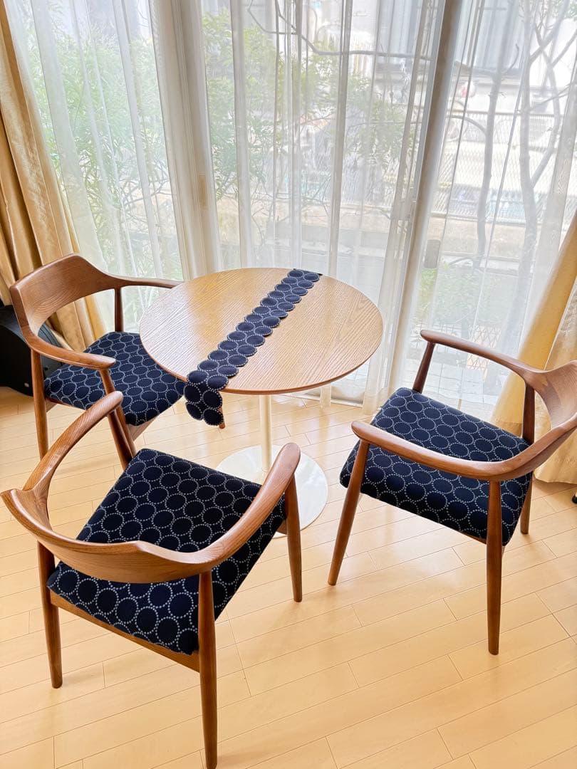 セット割引　2脚【北欧スタイル】ミナペルホネン　生地使用イス　ダイニングチェア